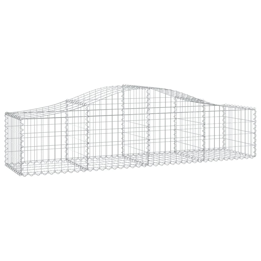 vidaXL Cestas de gaviones 6 uds forma de arco hierro 200x50x40/60 cm