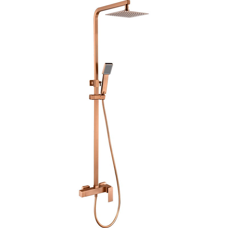 Imex Pisa BDP048/ORC barra de ducha monomando extensible acero inoxidable oro rosa cepillado