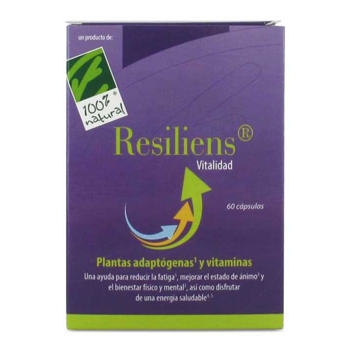 100% Natural Resiliens Vitalidad 60 Capsulas (En Blister)
