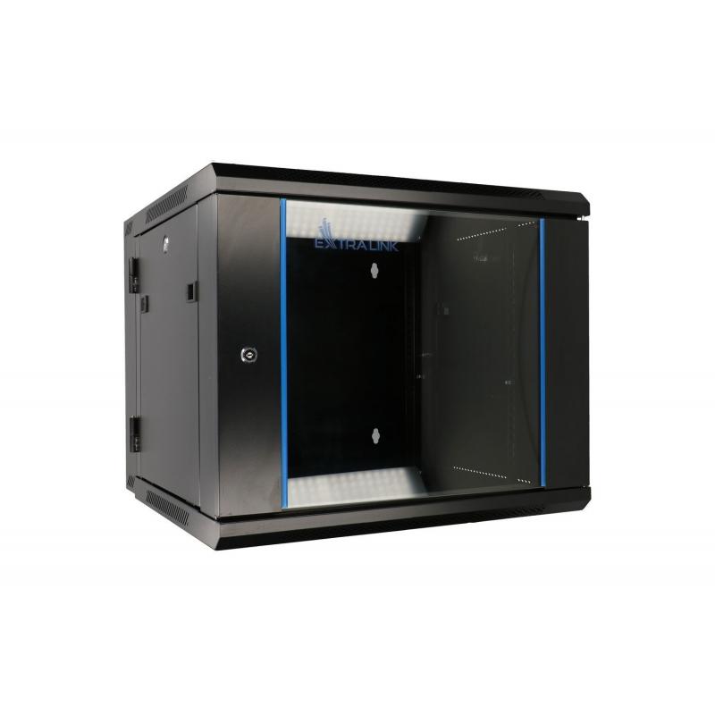 Extralink 6U 600X600 AZH WALL-MOUNTED RACKMOUNT CABINET SWING TYPE BLACK Bastidor de pared Negro