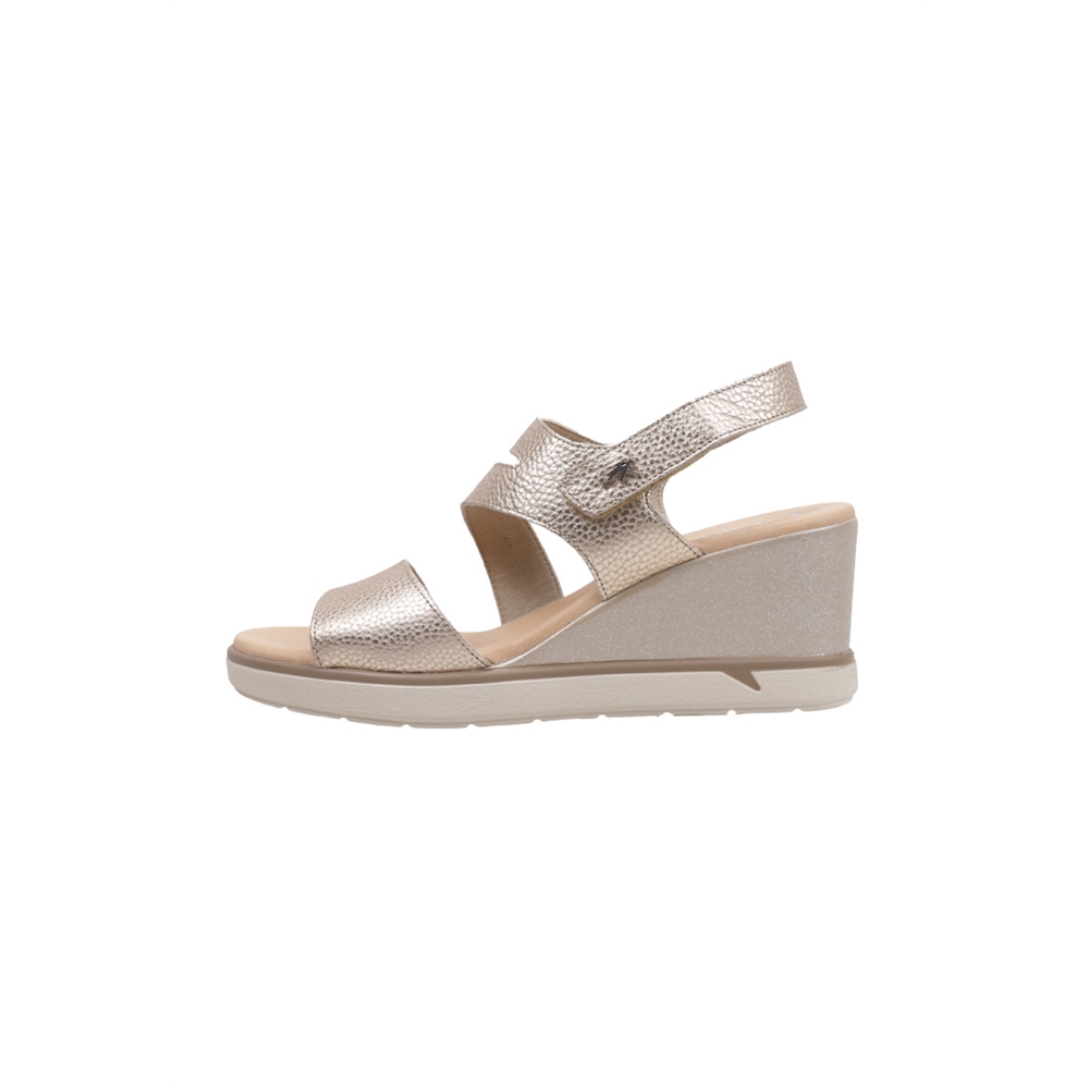 Fluchos F1973 Sandalias De Cuña Mujer Dorado