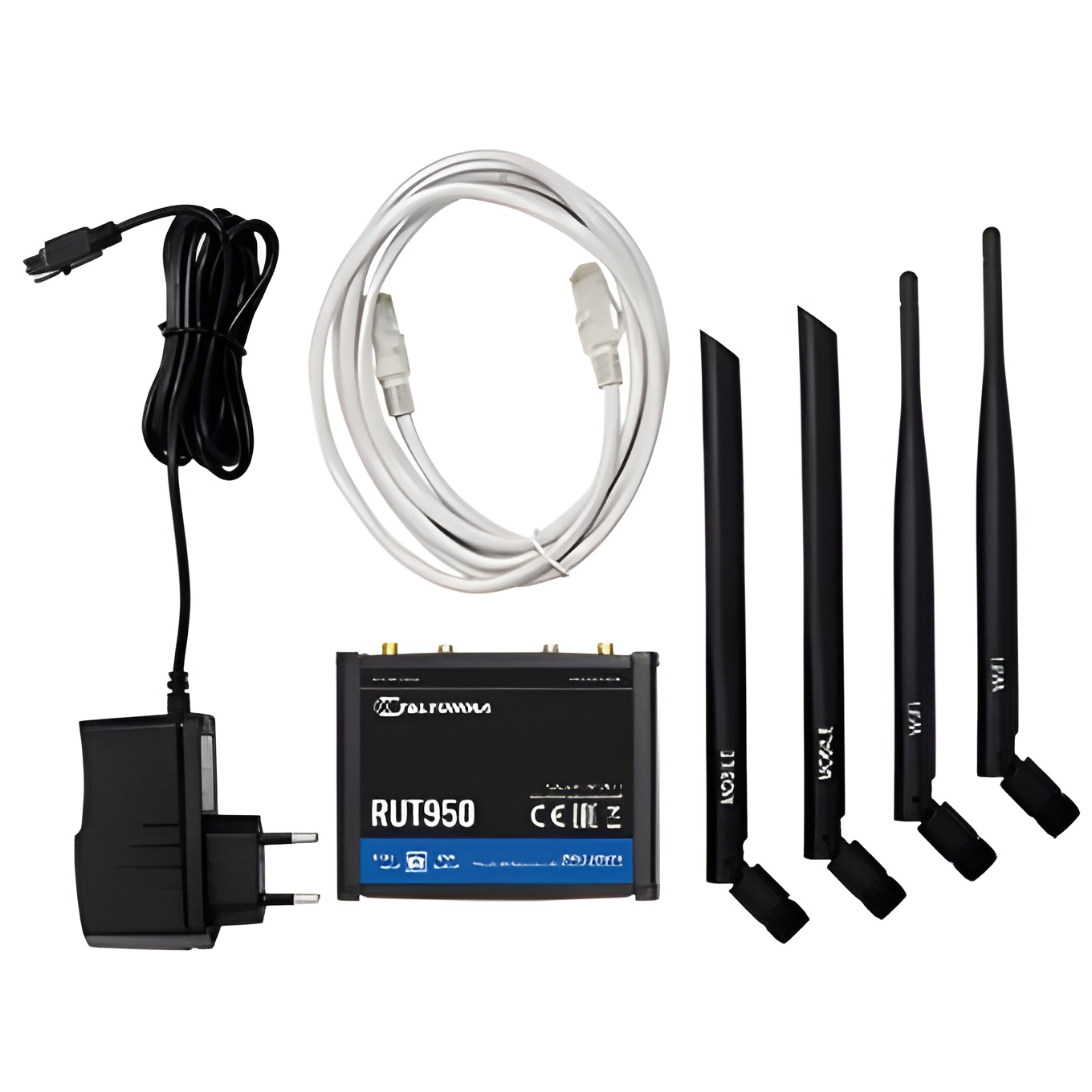 Teltonika RUT950 Negro Equipo de Red 3G UMTS - Dispositivo de Internet Móvil (300 Mbit/s, 10,100 Mbit/s, 850,900,1900,2100 Mhz, 850,900,1800,1900 Mhz, 64-bit Wep,128-bit WEP,WPA,WPA2, Negro) - Alta Velocidad de Conexión