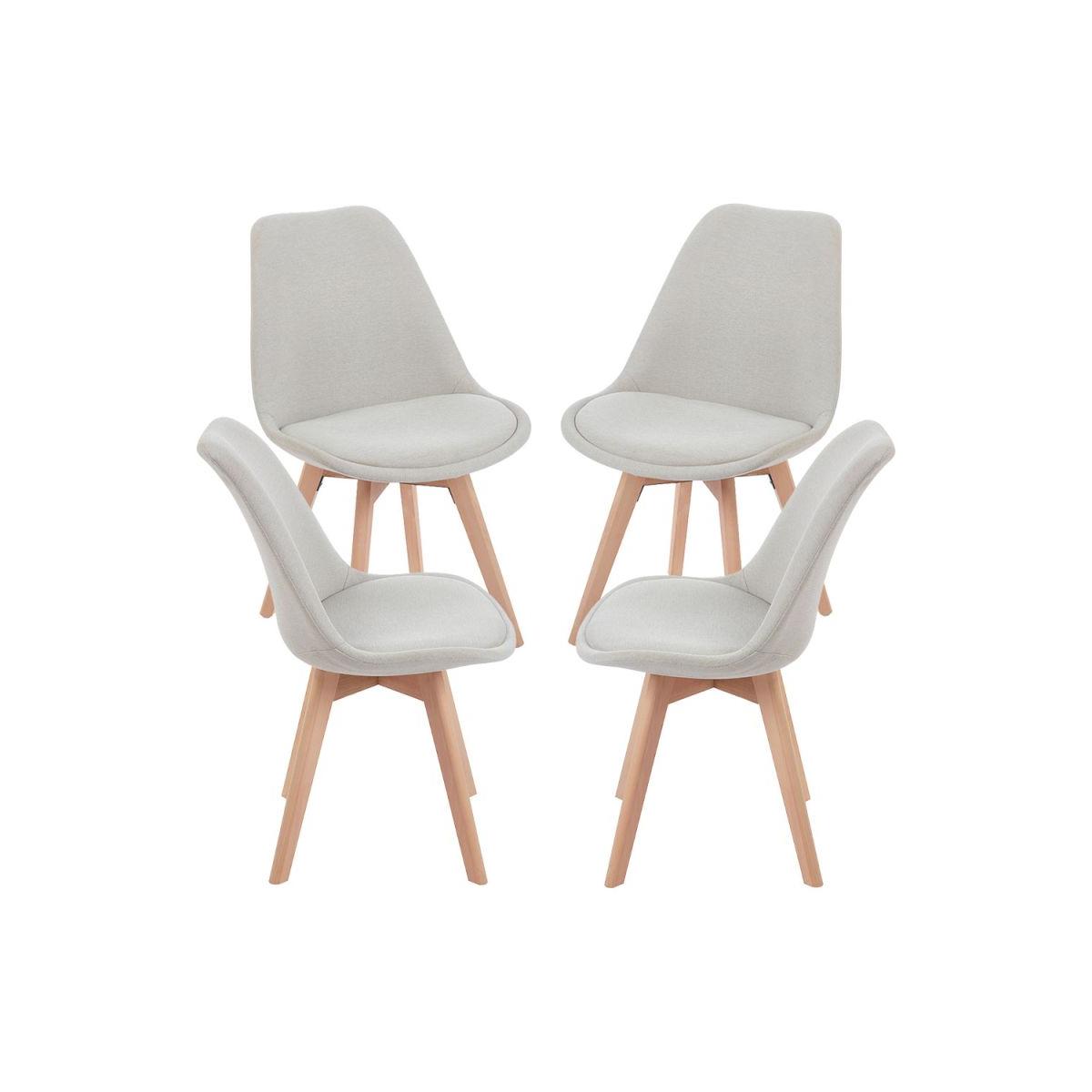 Regalos Miguel - Packs Sillas Comedor - Pack 4 Sillas Synk Tela - Beige