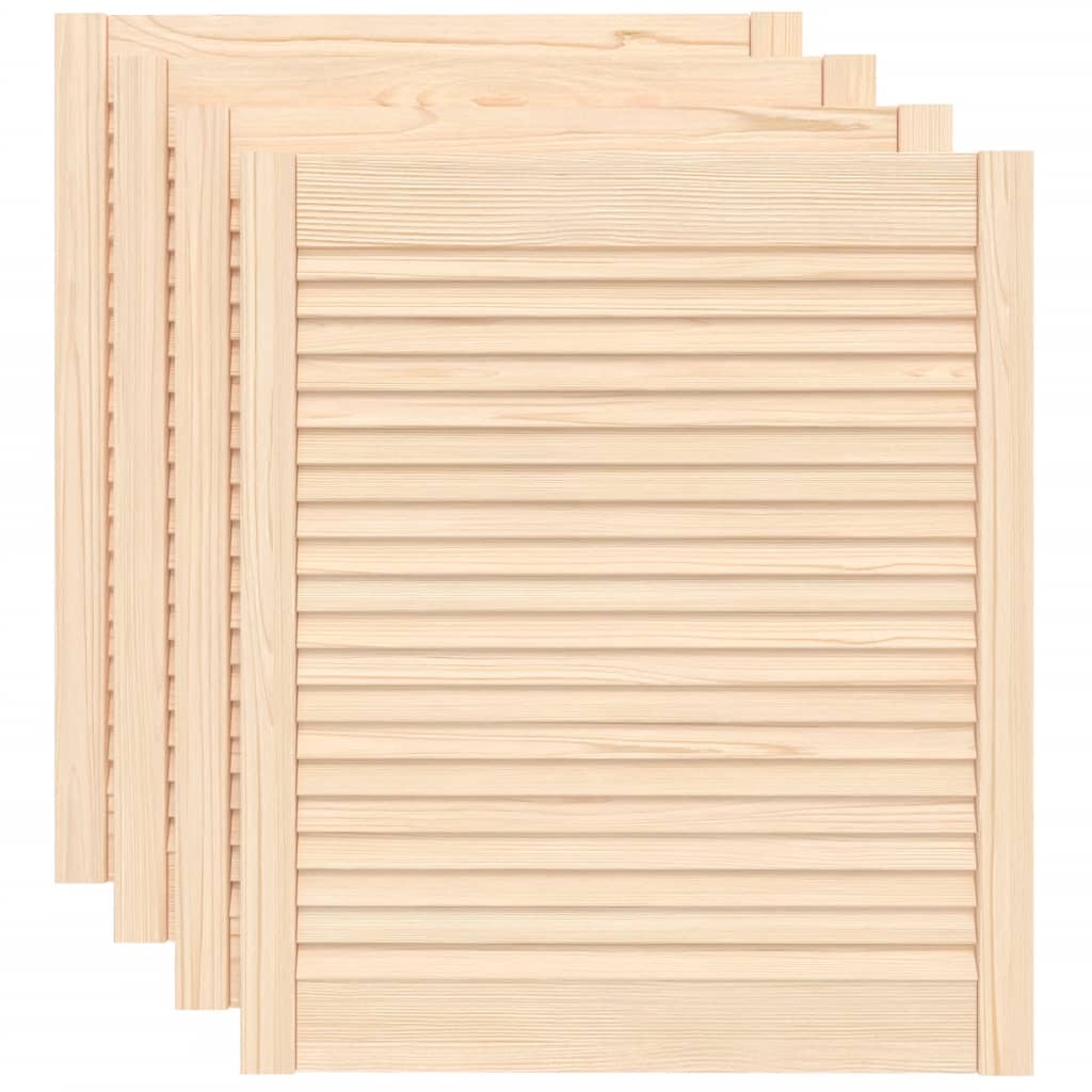 vidaXL 4x Puertas Persiana 69x59,4cm Celosía Rejilla Color Blanco,  Natural, y mas