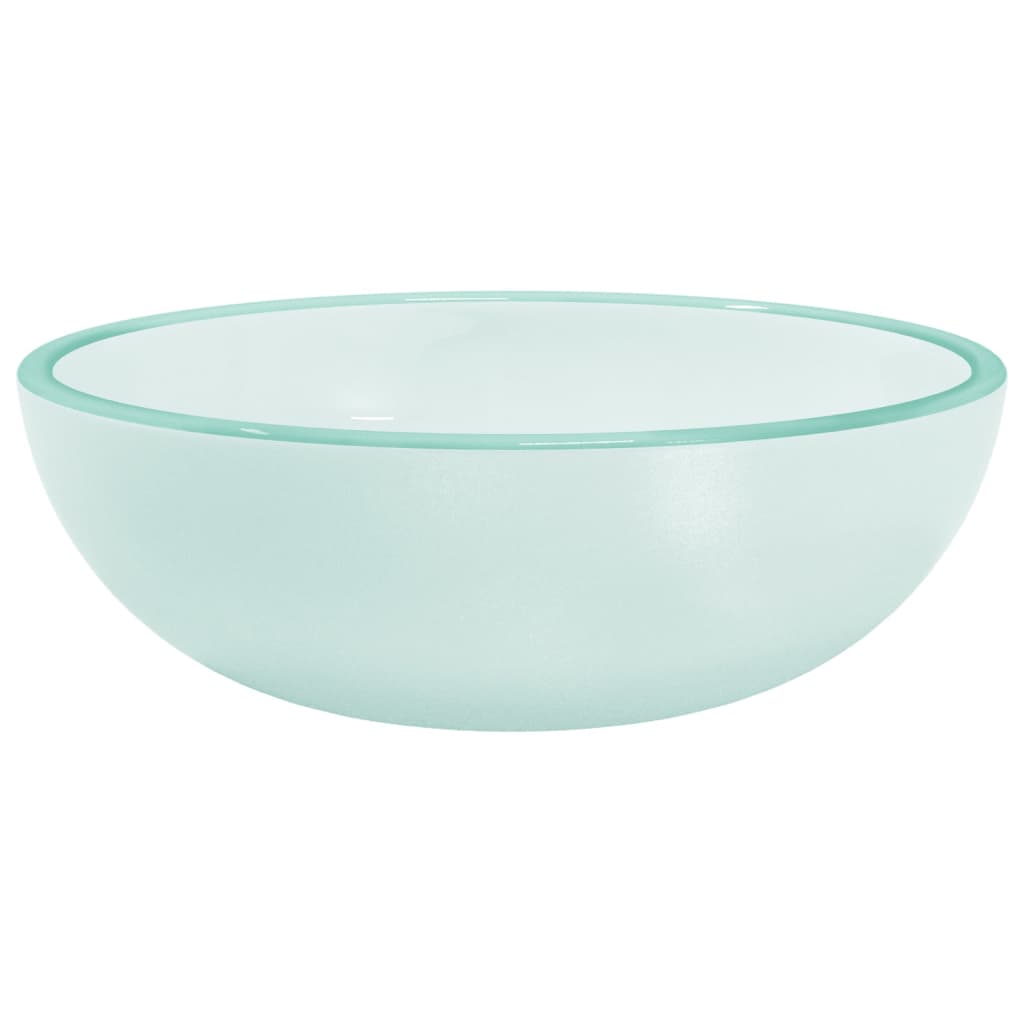 vidaXL Lavabo de Vidrio Templado Baño Tocador Cocina Inodoro Hoteles Color Blanco,  Dorado,  Esmerilado y mas