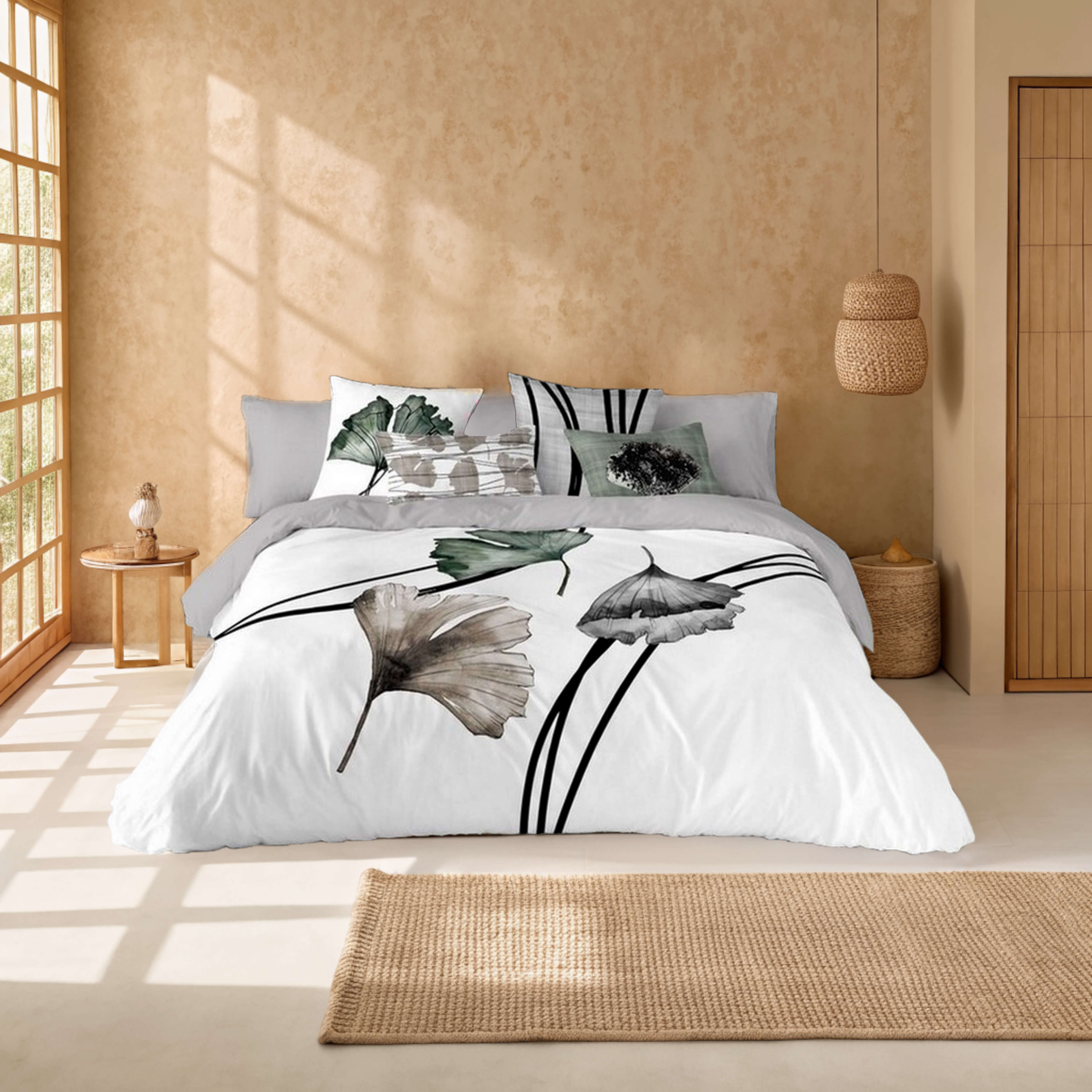 NATURALS - Funda Nórdica Estampada - 100% Algodón Extra Suave - Incluye Funda Nórdica + 1 o 2 Fundas de Almohada - Fabricado en España - Modelos Florales - Cama 90/135/150/180