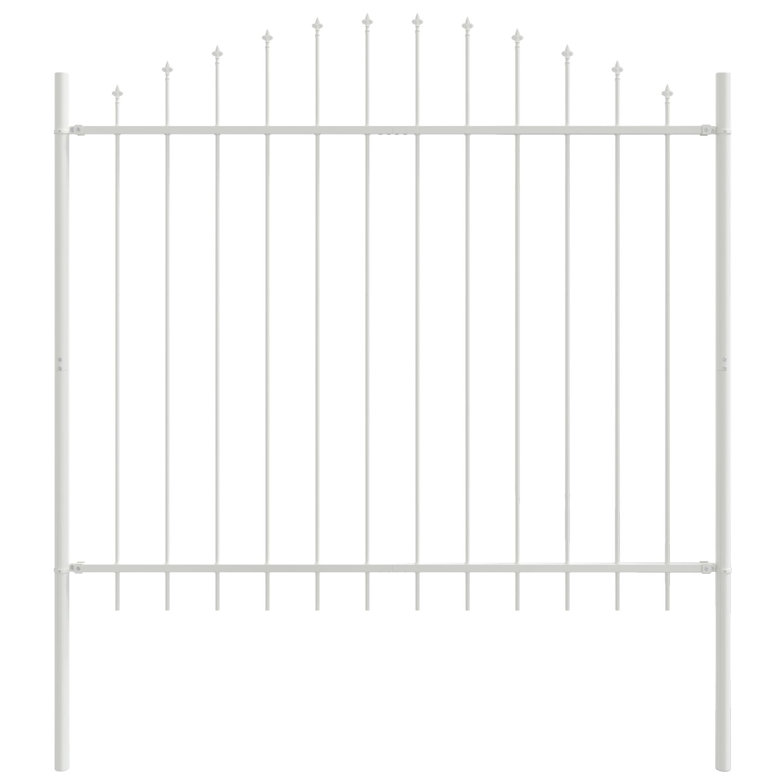 Cerca de Jardín VidaXL con Arco Blanco 3.4x1.5 m de Acero