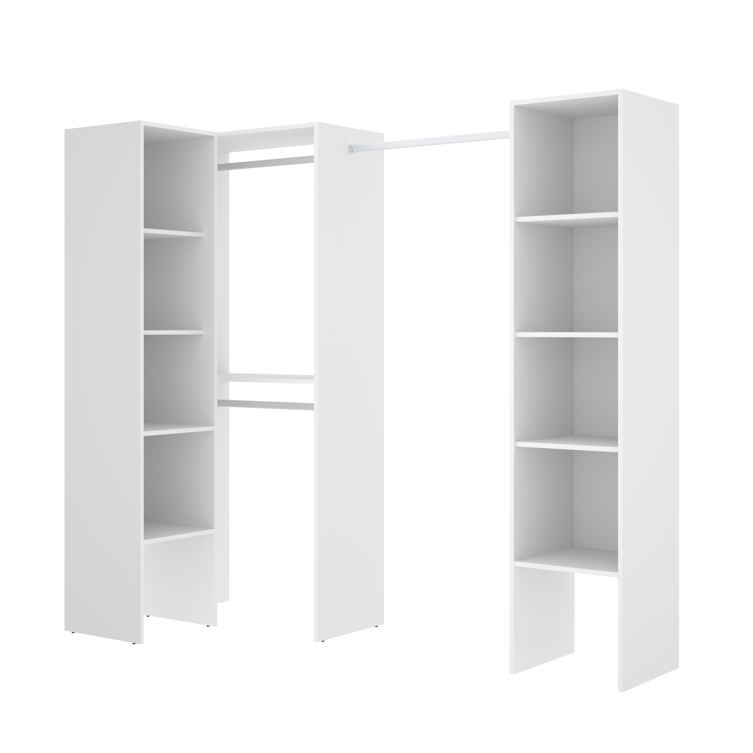 Composición de Vestidor Reversible con Barras de Colgar - Dekit