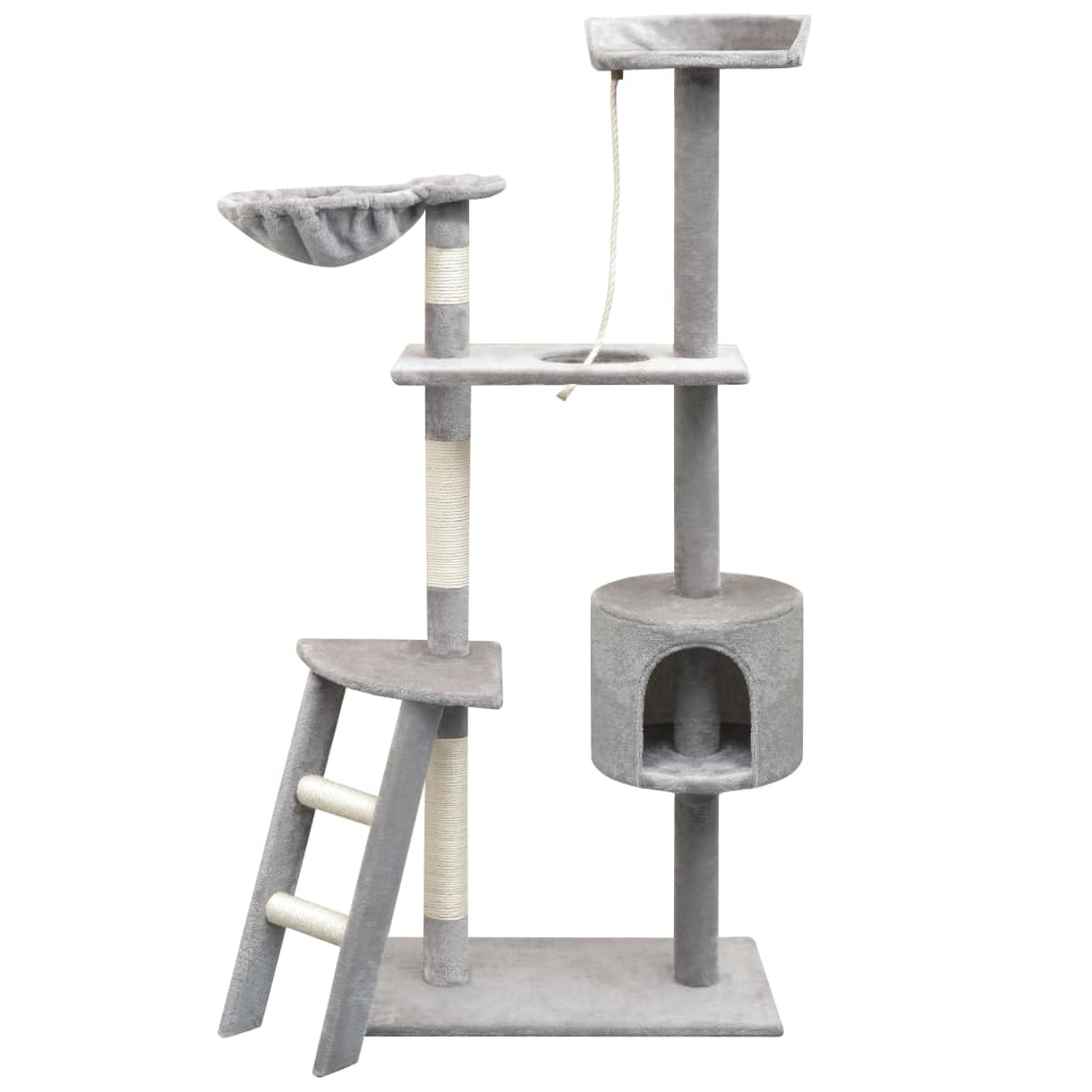 vidaXL Rascador de Gatos con Poste Salón Sisal 150cm Mascotas Jugar Color Beige,  Gris,  Azul oscuro y mas