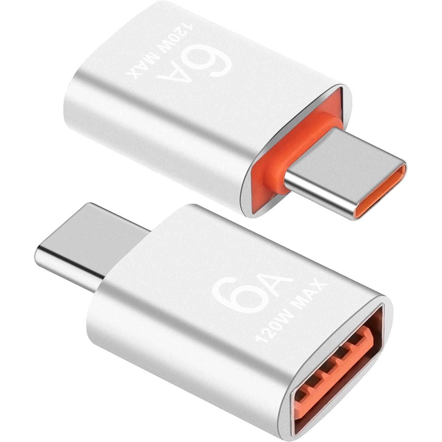 nonda Adaptador USB C a USB 3.0 (paquete de 2), adaptador USB a USB C, USB  tipo C a USB, adaptador Thunderbolt 4/3 a USB hembra OTG para MacBook
