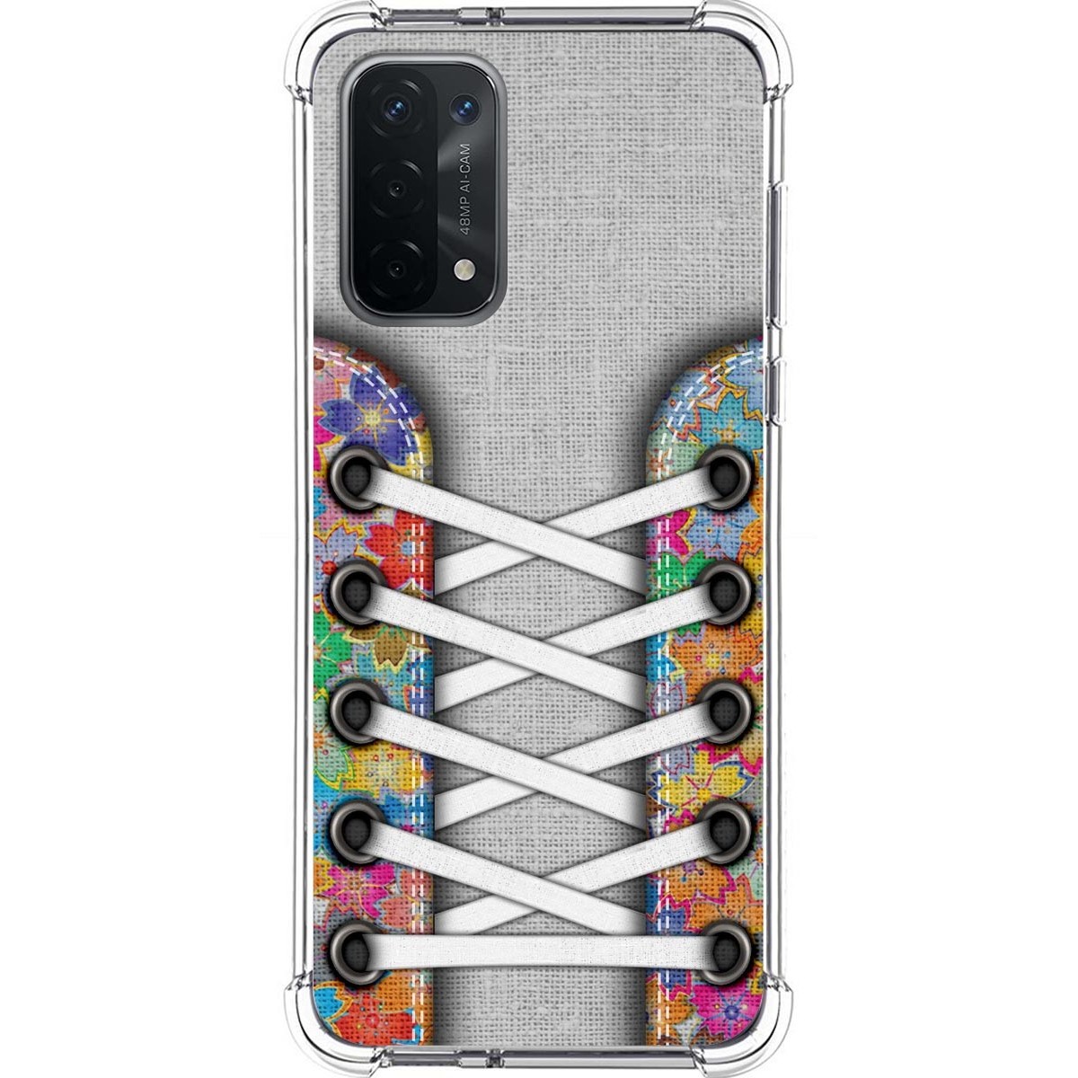 Tumundosmartphone Funda Silicona Antigolpes para Oppo A54 5G / A74 5G diseño Zapatillas 04 Dibujos