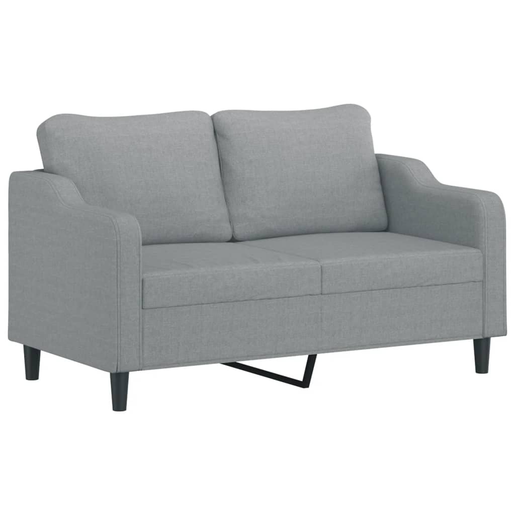 vidaXL Sofá de 2 plazas de tela gris claro 140 cm