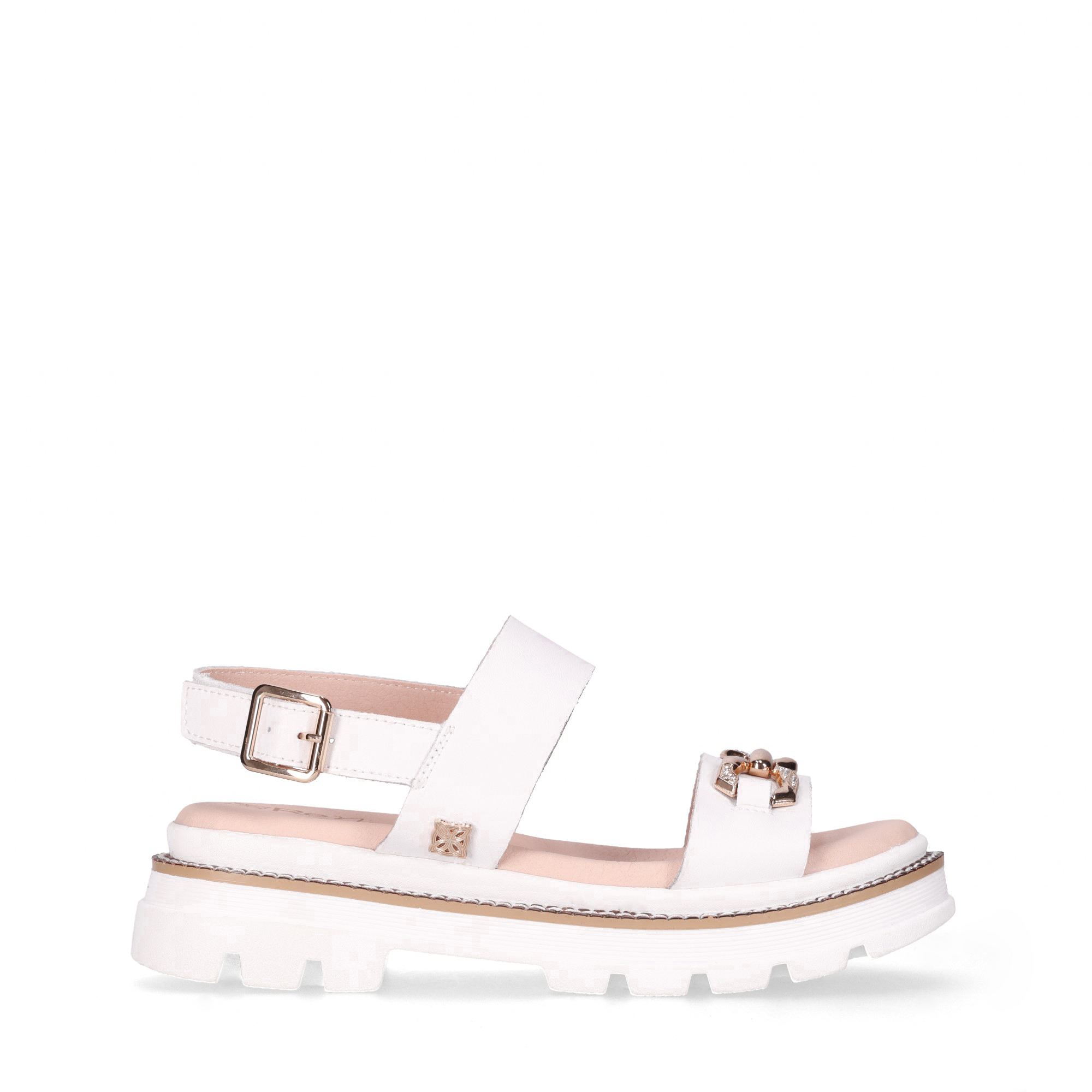 Chika10 ReNature RE MORERA 06 Sandalias Planas Blanco/White