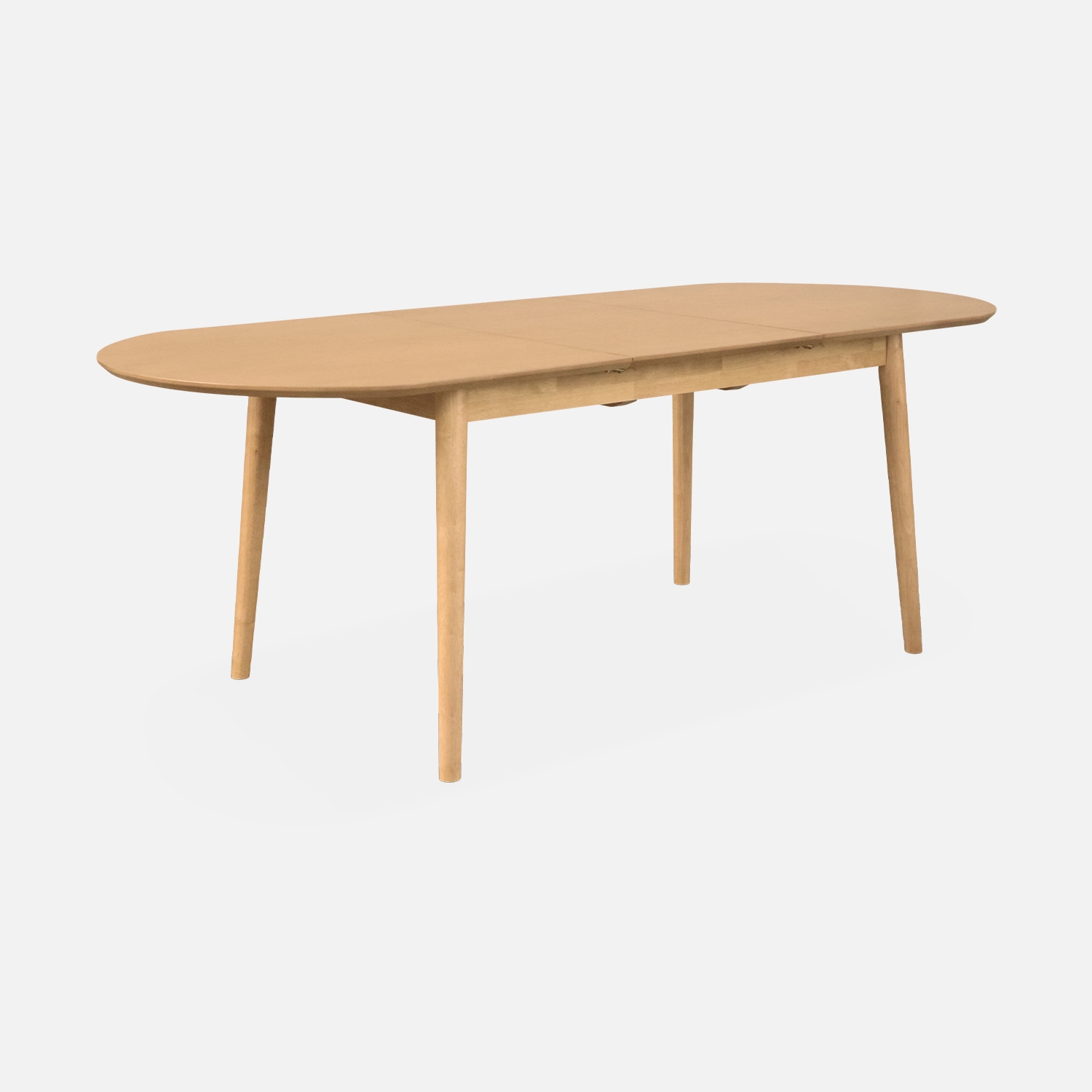 sweeek - Mesa de comedor ovalada y extensible de 6 a 8 plazas , Lisa , 160x90x75