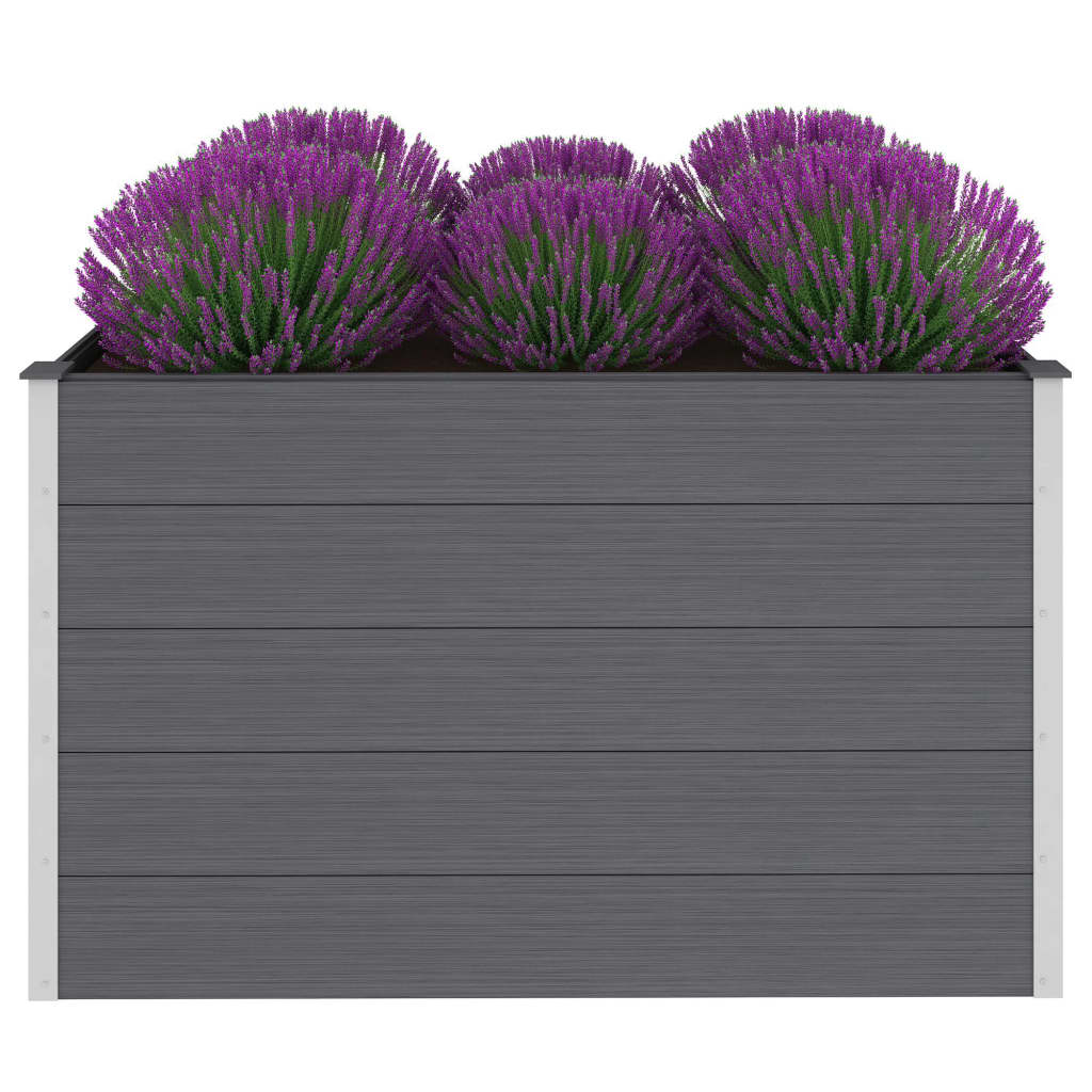 vidaXL Arriate de WPC gris dimensiones 100 x 50 x 54 cm,  100 x 50 x 91 cm,  100 x 100 x 54 cm y mas