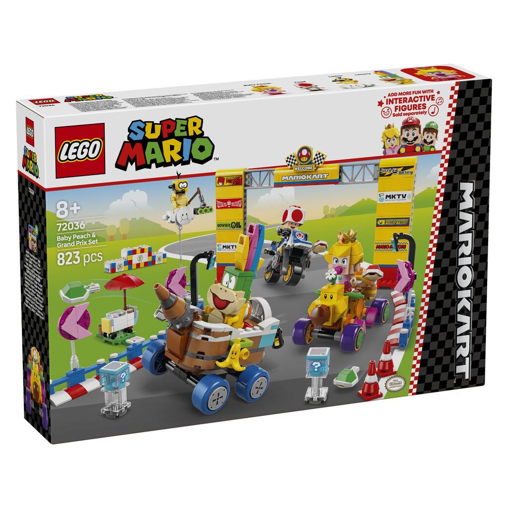 Lego Super Mario Mario Kart: Set Bebé Peach y Grand Prix Juguetes LEGO