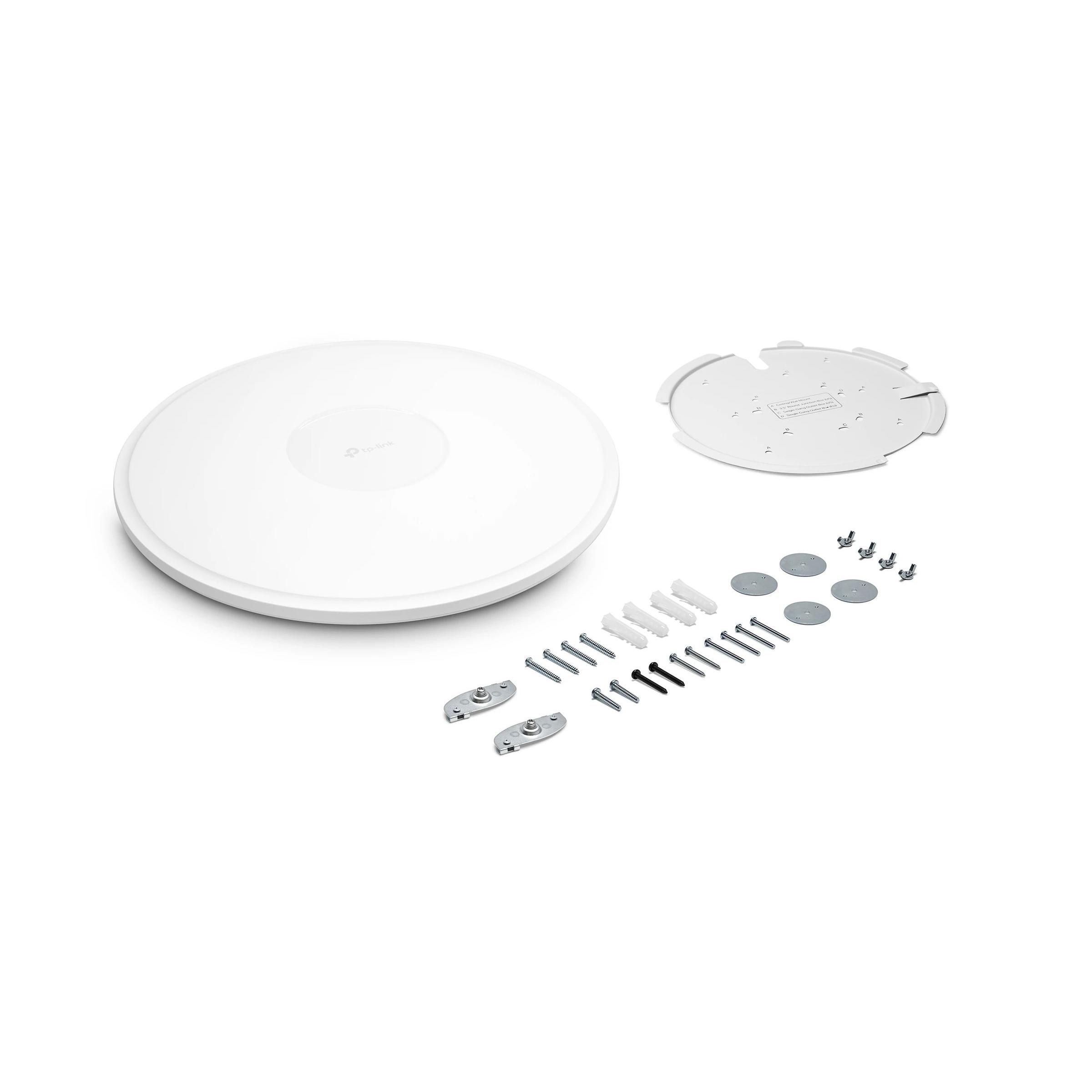 TP-Link - Punto de acceso Wi-Fi 7 EAP772 triple banda (2,4 GHz / 5 GHz / 6 GHz) hasta 9300 Mbit/s para entornos corporativos y públicos, diseño discreto blanco