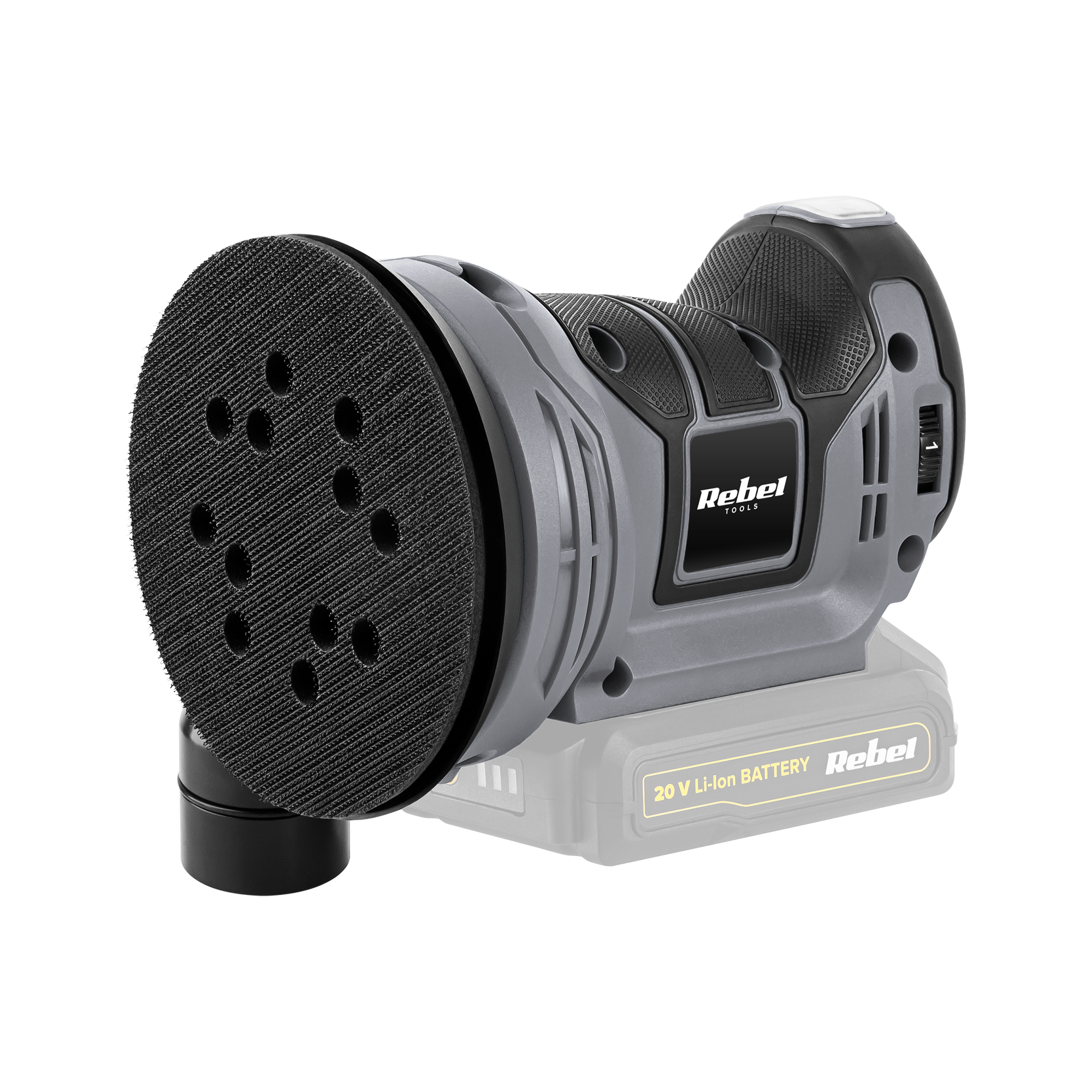 Lijadora orbital aleatoria inalámbrica Rebel de 20 V y 2 Ah