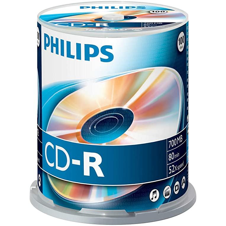 Case Philips CD-R 80Min / 700 MB / 52X Jewel (10 Disc)
