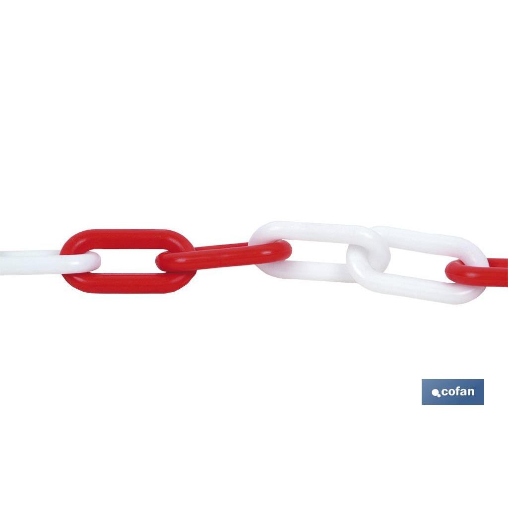Cadena Plástico Rojo/Blanco Cofan 1 UNIDADES