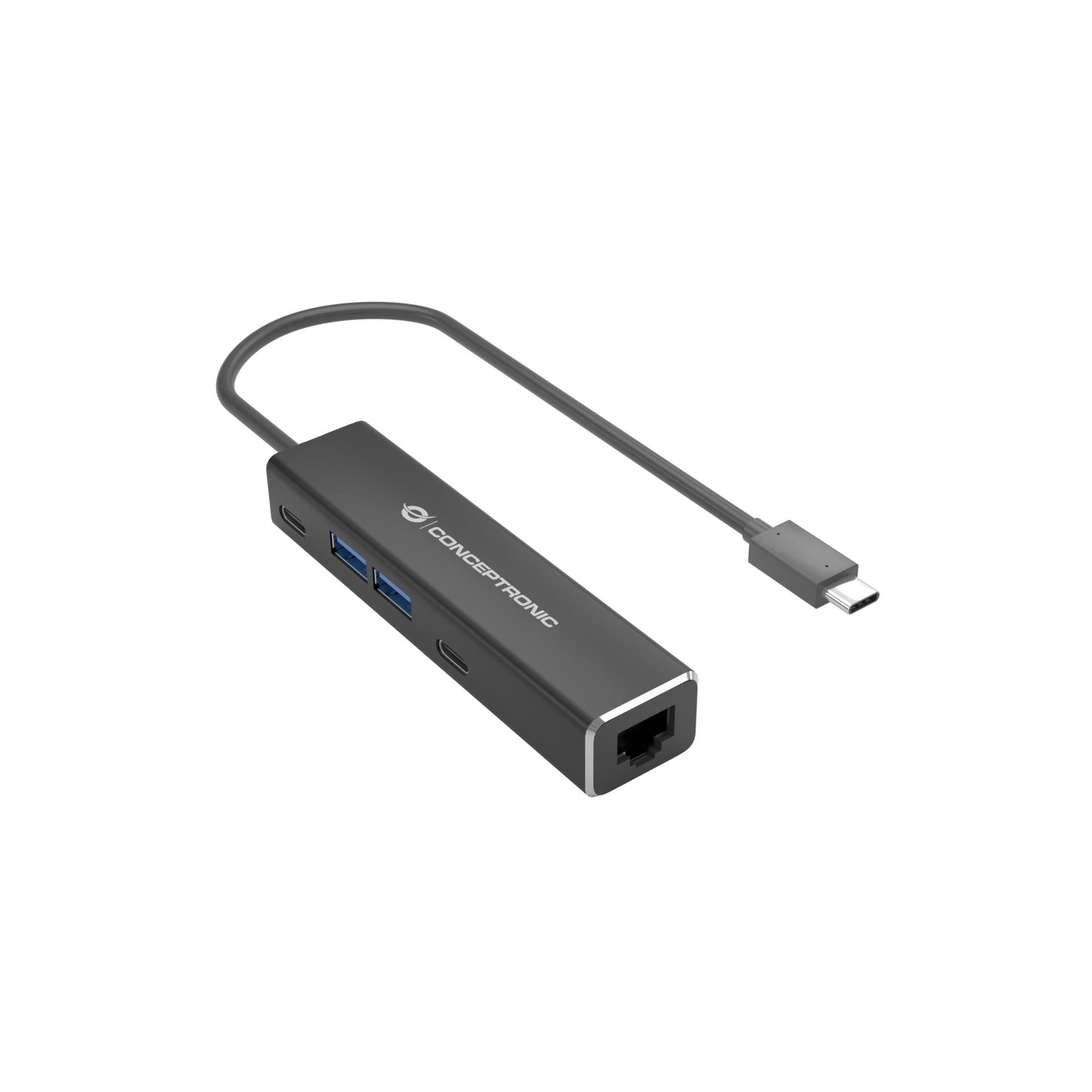 Conceptronic abby14b laptop dock and port replicator wired usb 3.2 gen 1 (3.1 gen 1) type-c gray