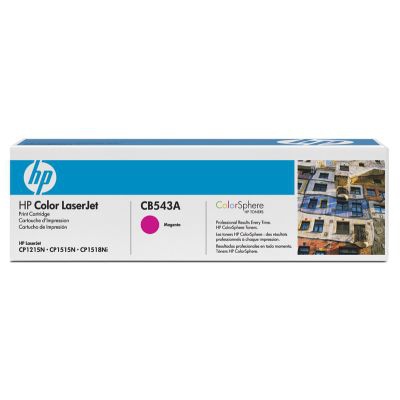 HP - Tóner original CB543A 125A magenta para impresoras HP Color LaserJet CP1215 y CM1312, rendimiento hasta 1400 páginas, alta calidad y sostenible