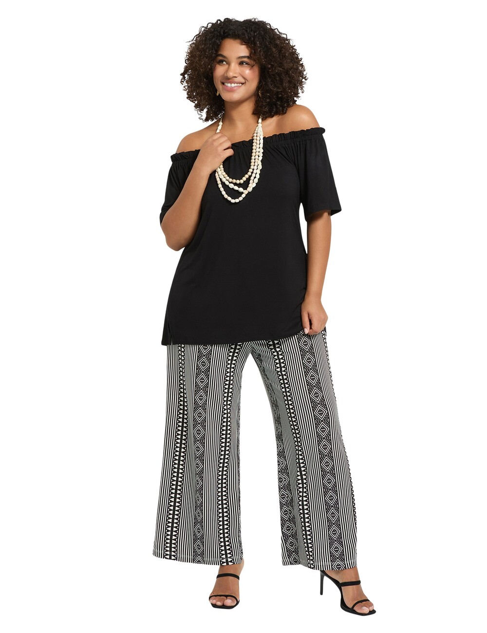 Fiorella Rubino - Camiseta off shoulders en jersey de viscosa
