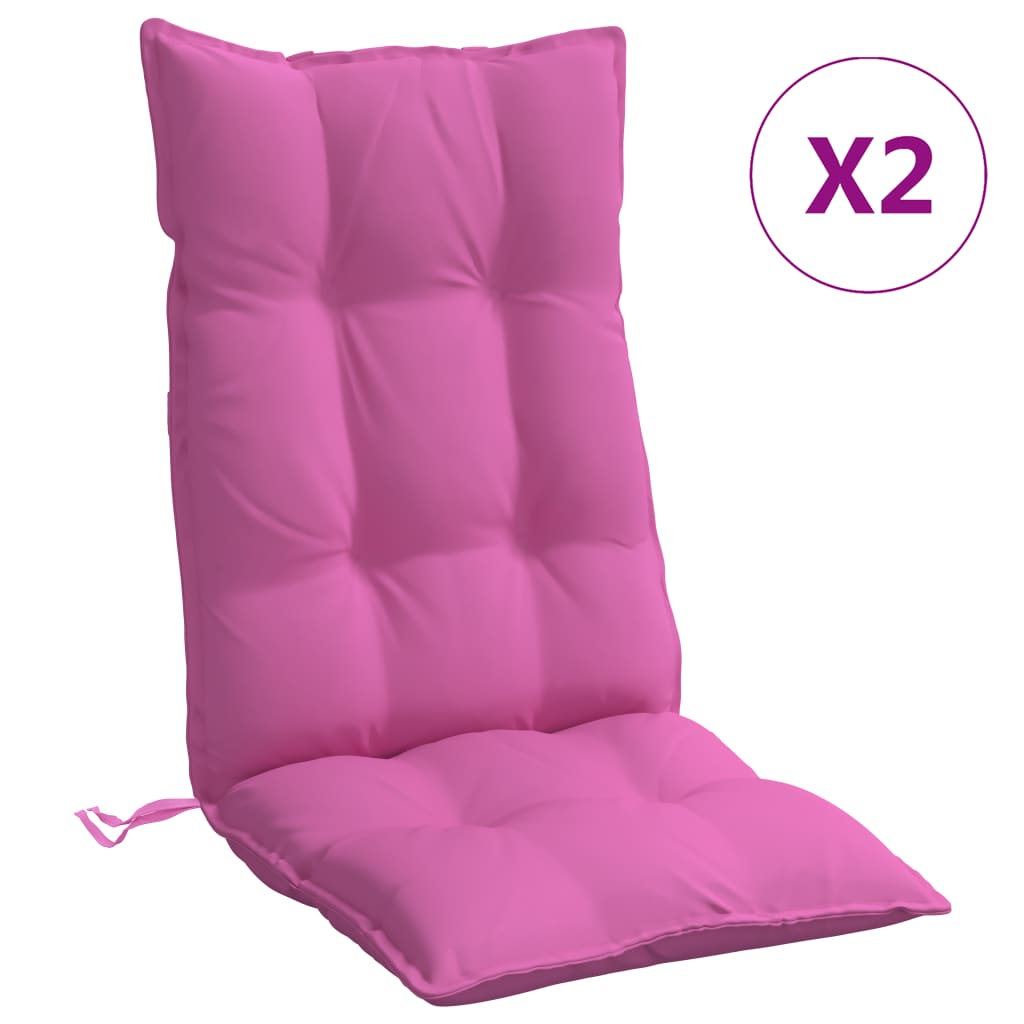 Vidaxl Cojines de Silla Respaldo Alto 2 Uds Tela Oxford Antracita