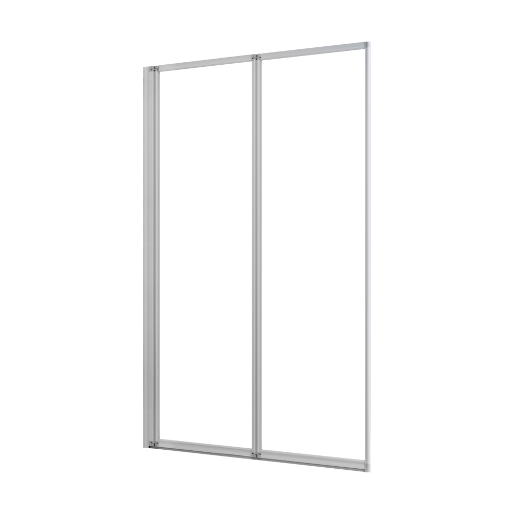 Mampara de Bañera Plegable,2 Hojas,Vidrio Templado 4mm,Gris Mate,Altura 140cm