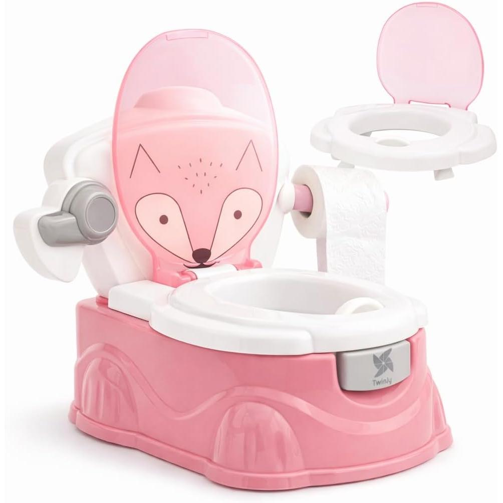 Twinly Orinal Bebé Foxy de con Adaptador de W.C. y Portarrollos de Papel Higiénico