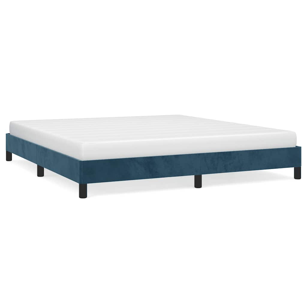 vidaXL Estructura de cama sin colchón terciopelo azul oscuro 160x200cm