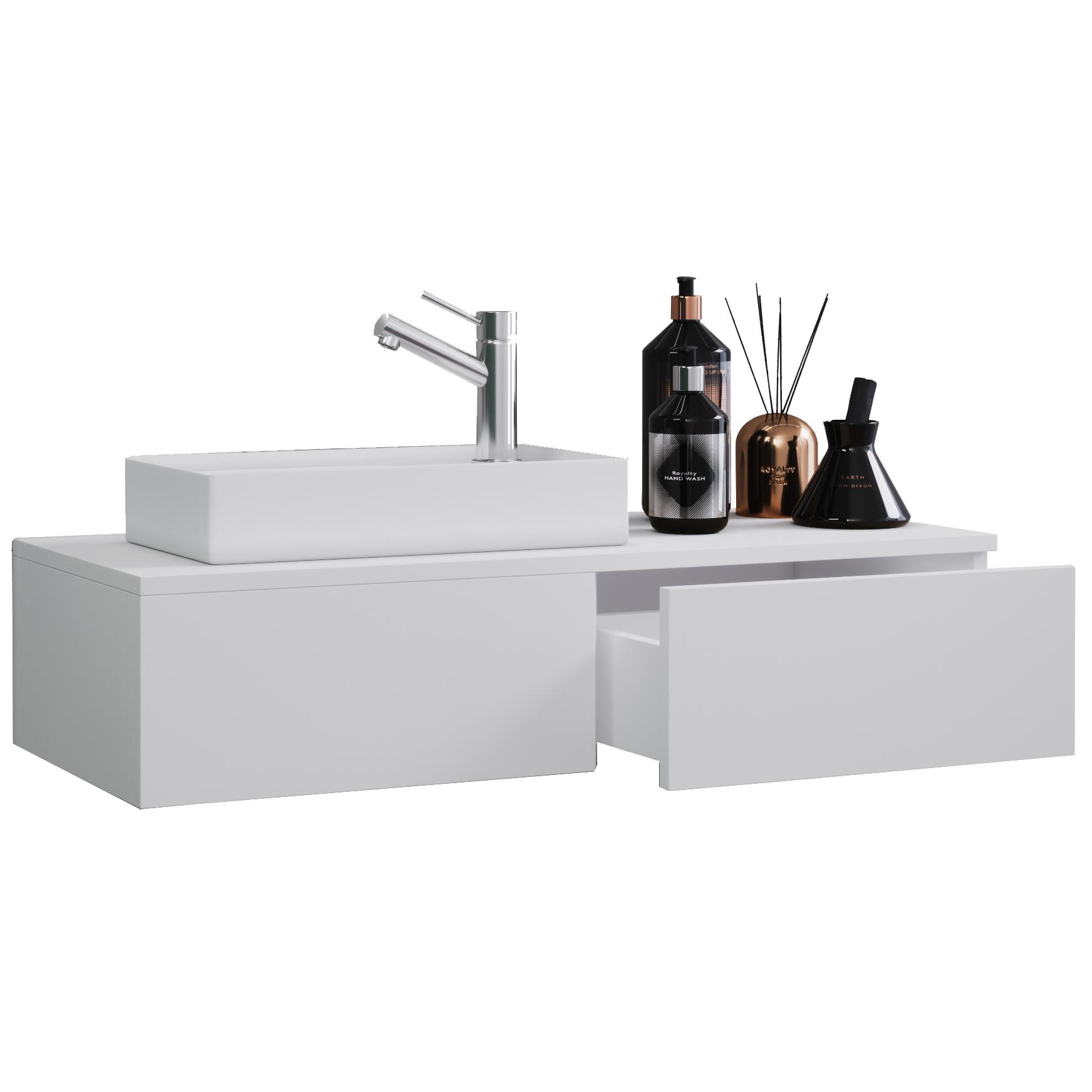 Conjunto de muebles de baño de 2 piezas WC de invitados lavabo de invitados lavabo pequeño estrecho Gudas Conjunto de muebles de baño de 2 piezas WC de invitados lavabo de invitados lavabo pequeño estrecho Gudas