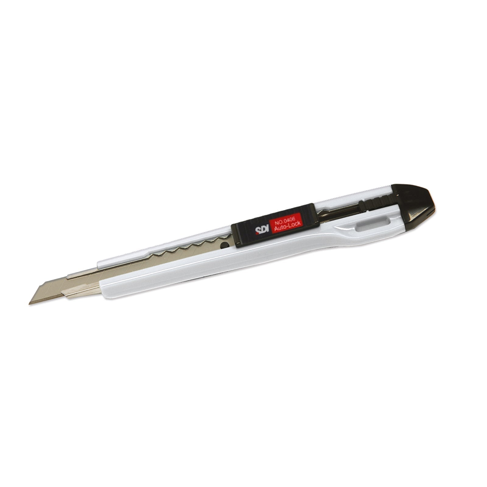 SDI - Cutter Pequeño con Autobloqueo para Manualidades. Cuchilla de 9 mm. Blanco