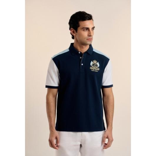 Polo Valecuatro tricolor azul marino