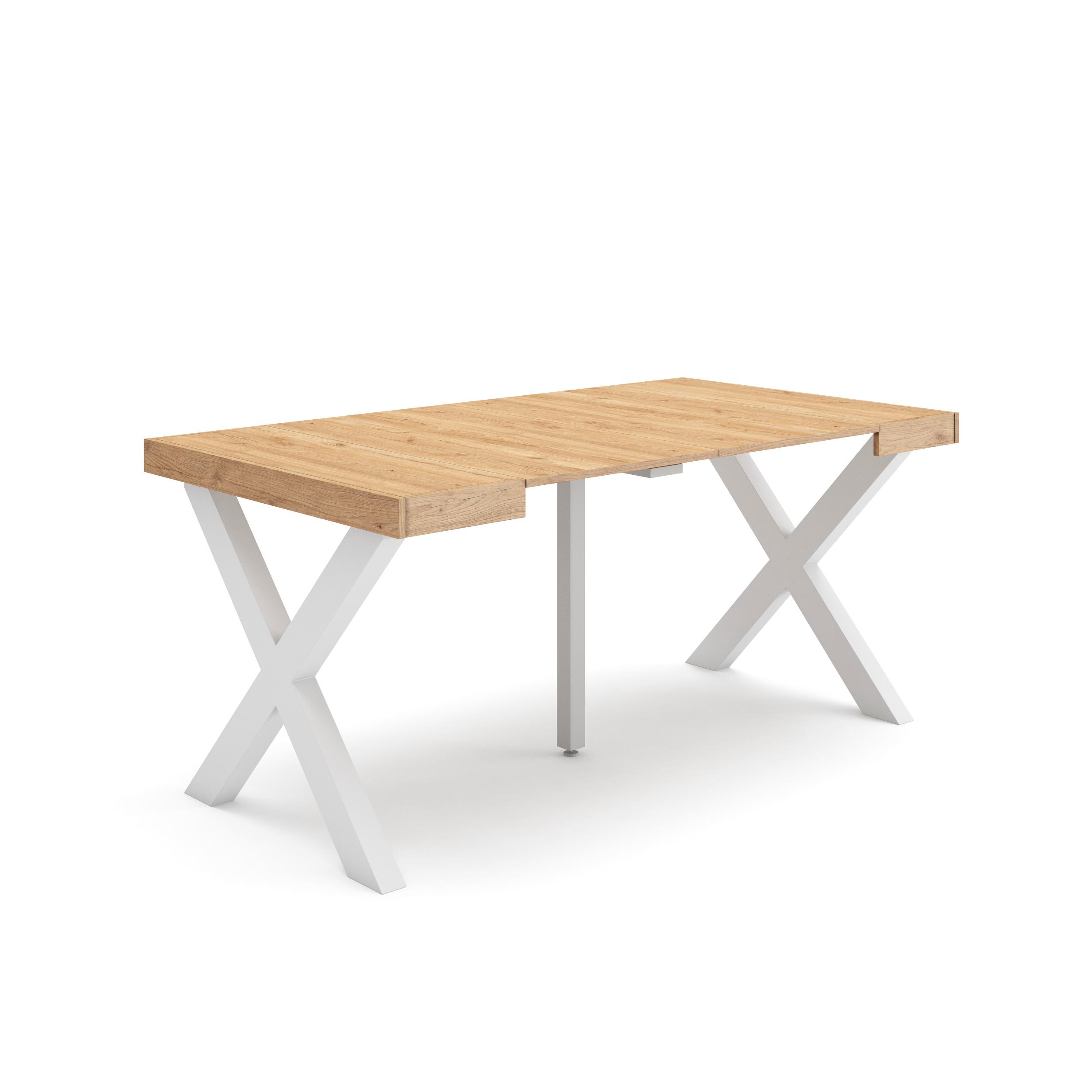 Skraut Home, Mesa Consola Extensible, Mesa Auxiliar, Tapa, 58/160x90x73cm, Práctica y Versátil, Varios colores disponibles