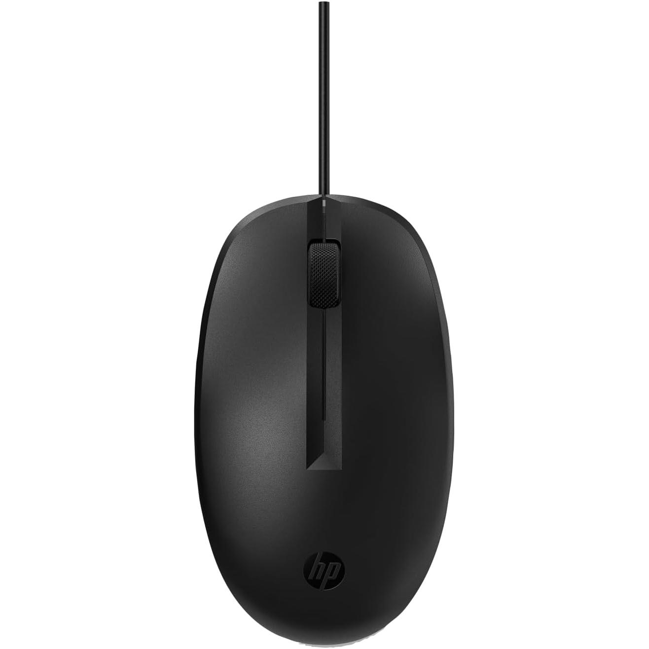 Ratón HP 125/ Hasta 1200 DPI/ Negro