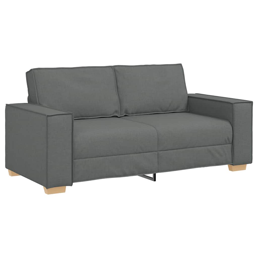 vidaXL Sofá de 2 plazas de tela gris oscuro, 180x78x84 cm