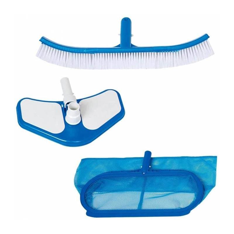 Intex 29057 - Kit de limpieza Deluxe recoge hojas, cepillo y cabezal