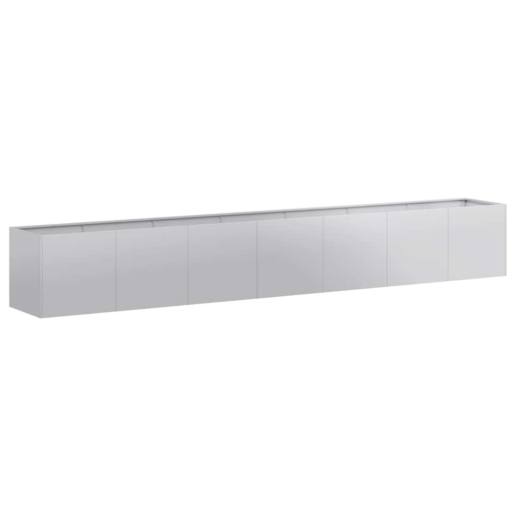 vidaXL Jardinera 280x40x40 cm de acero galvanizado