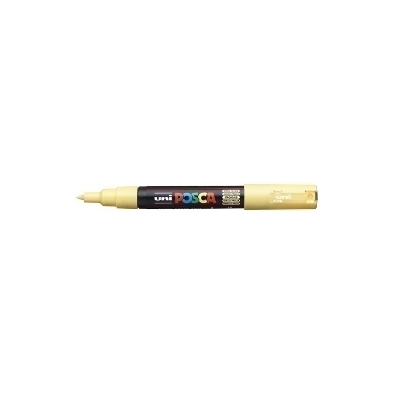 Uni-Ball - UNIBALL MARCADOR POSCA PC-1M NO PERMANENTE PUNTA FINA 0.7MM AMARILLO PAJIZO 265165000