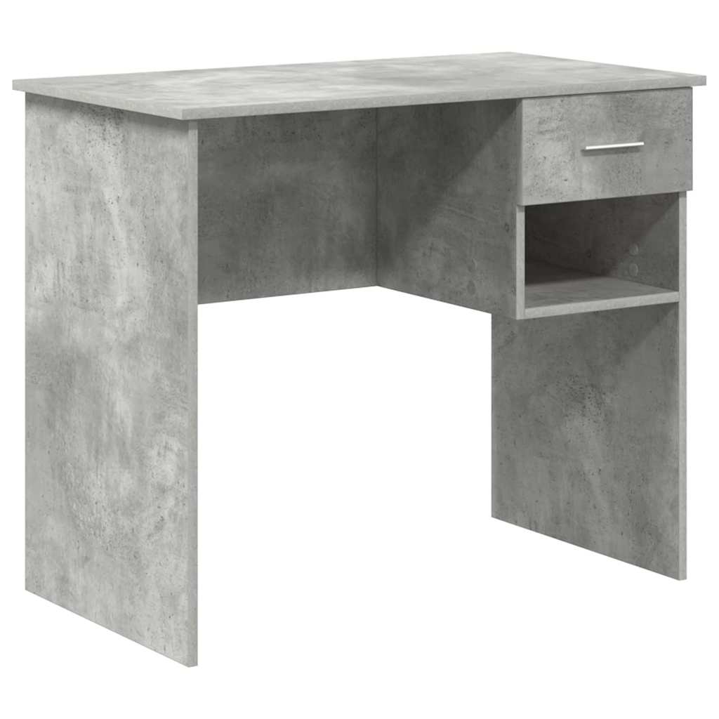 vidaXL Escritorio Gris Concreto 90 x 49 x 75 cm Madera de ingeniería