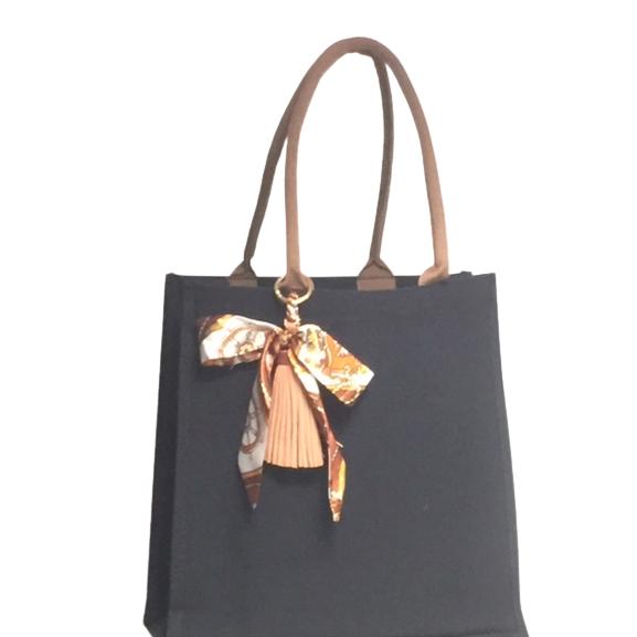 Bolso Multifuncional de Mujer Didart Handmade de Algodón Negro 3400gr con Gran Capacidad, Porta Documentos y Diseño Elegante