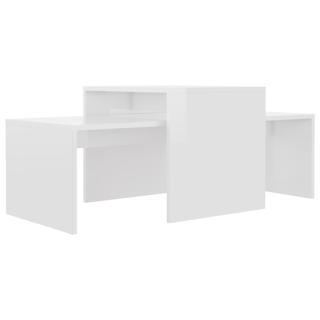 Vidaxl Set Mesa de Centro Madera de Ingeniería 100x48x40c