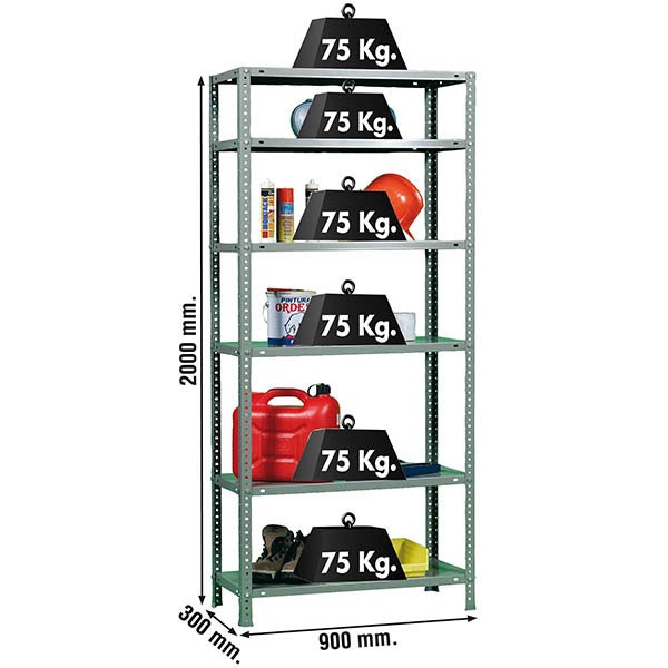 Estantería SIMONRACK ADVANTAGE 6/400 BLANCO 2000x900x400