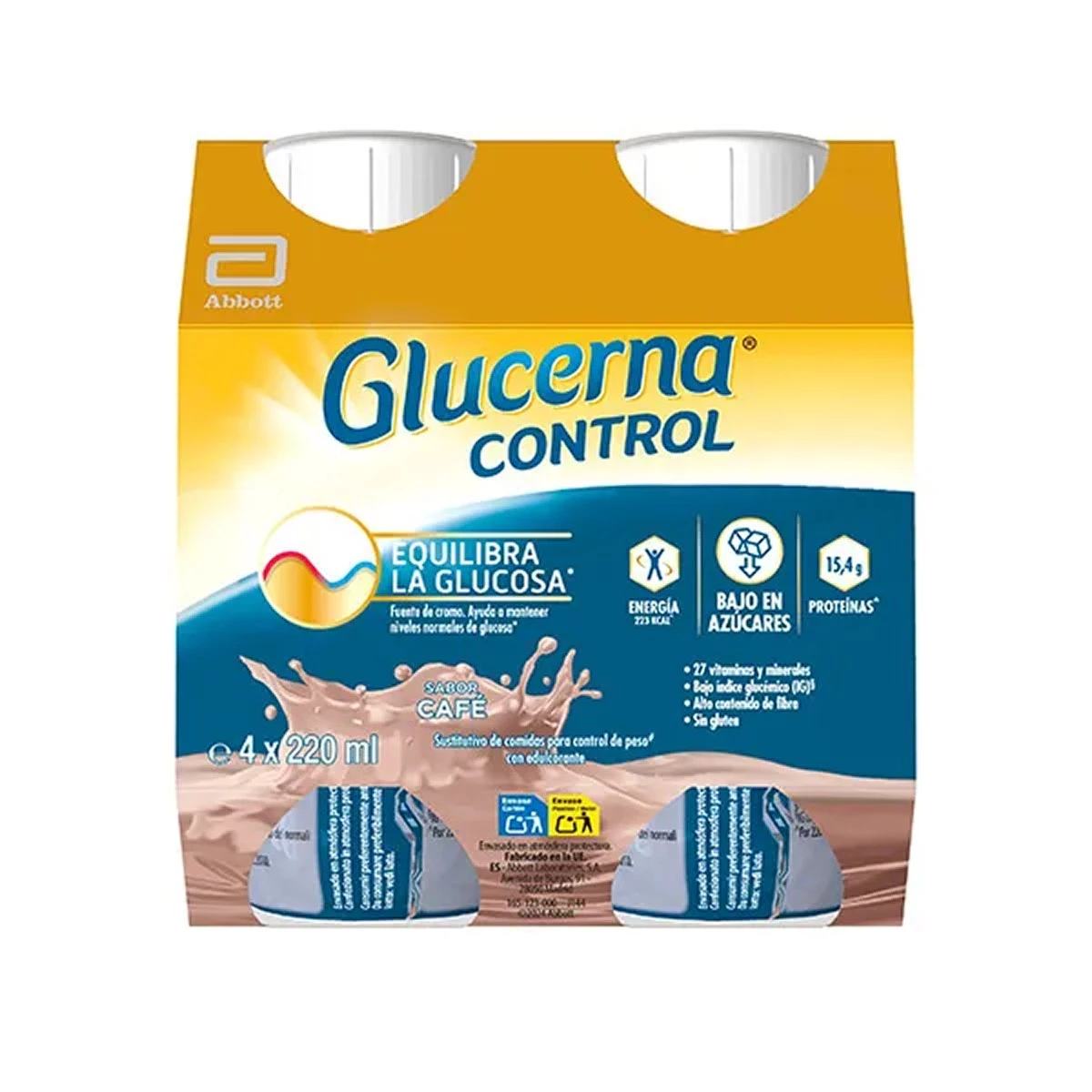 Abbott Glucerna control 4 x 200ml sabor cafe