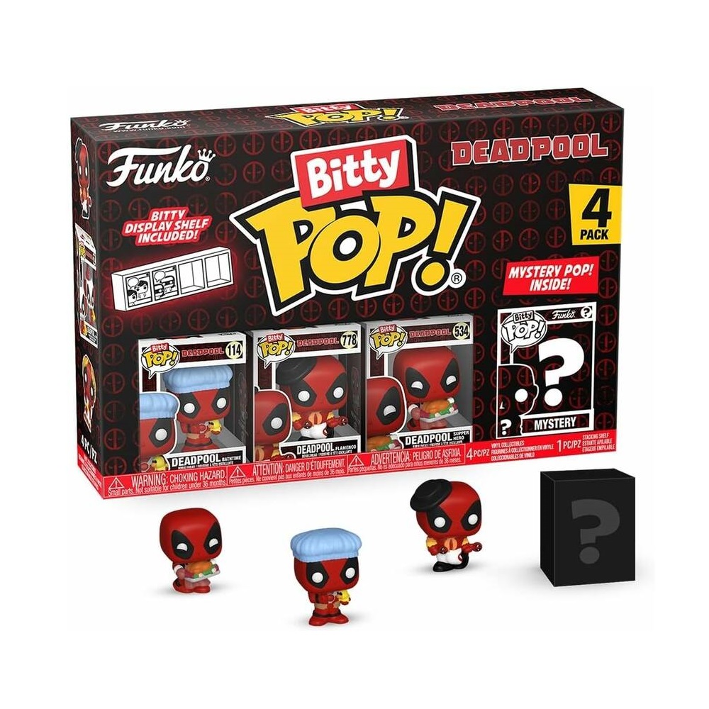 FUNKO BITTY POP! DEADPOOL - BATHTIME, FLAMENCO, SUPPER HERO ¿?, 84960, FIGURA DE 2 CM, COLECCIONABLE DE VINILO, ENVÍO URGENTE 24-48 HORAS PENÍNSULA, TIENDA CON LICENCIA OFICIAL, DISNEY, SUPERHÉROE, TRAJE ROJO, JUGUETES, MUÑECOS, CABEZONES, PELÍCULAS