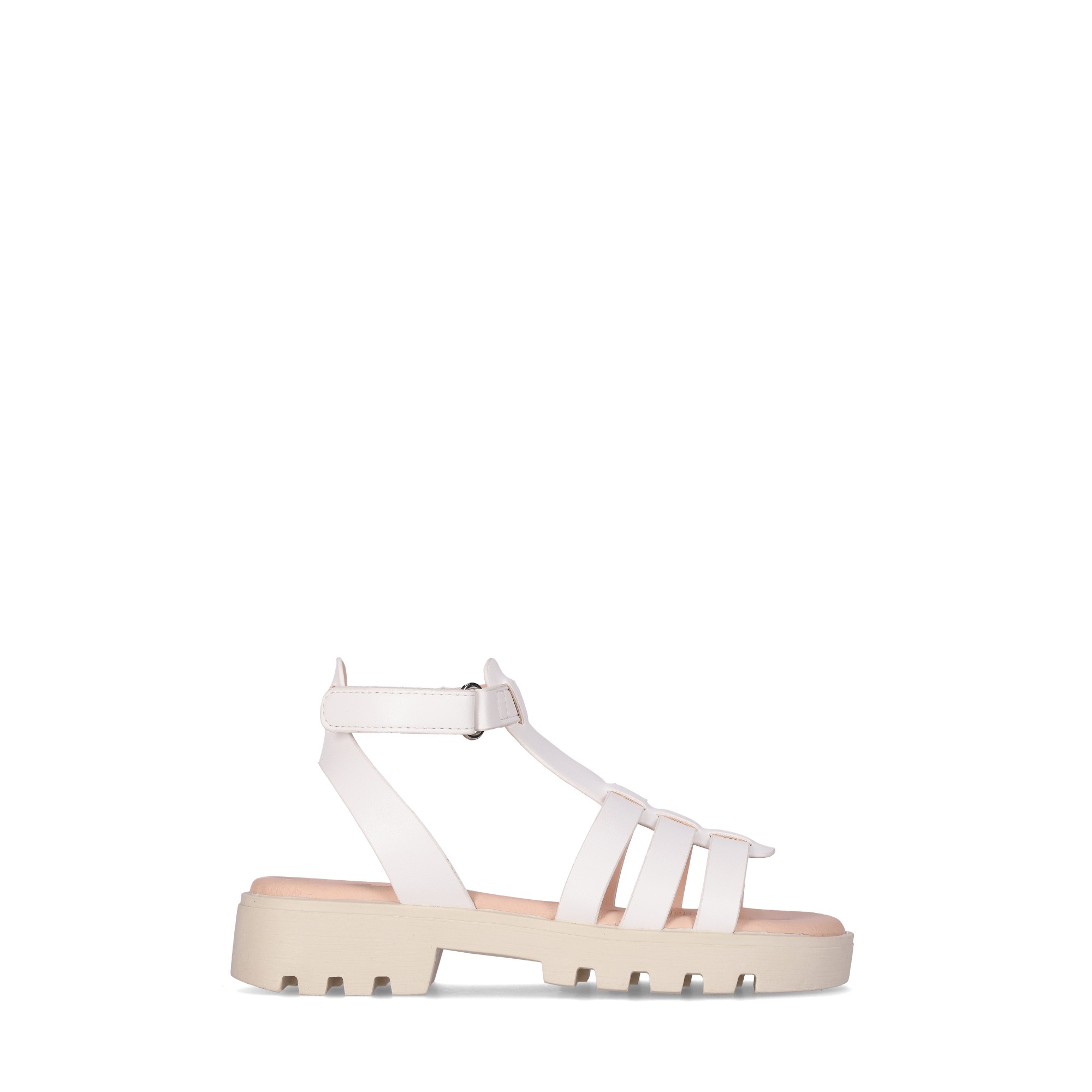 Chika10 Kids MARIONA 05 Sandalias Planas Blanco/White