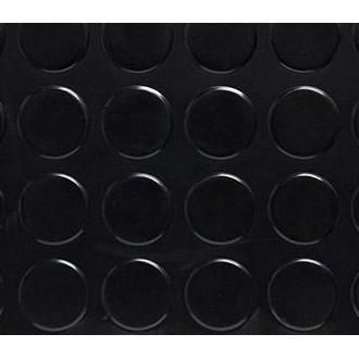 Pavimento pvc circulos negro 1,3 m r 20 mt