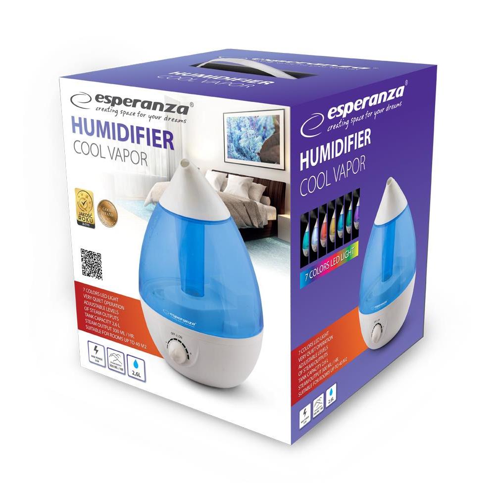 Esperanza eha005 air fresh steam humidifier, multicolor, unique