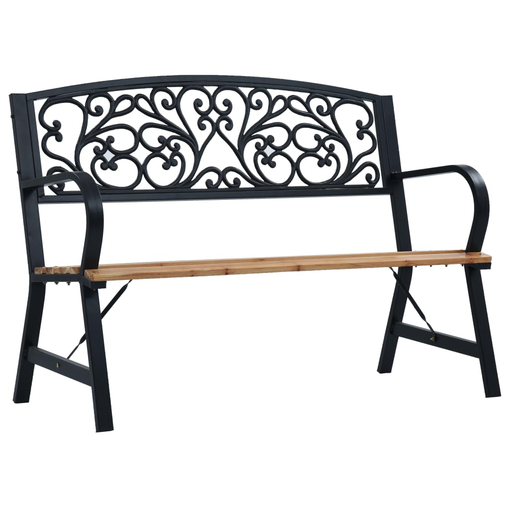 vidaXL Banco de jardín de madera 120 cm